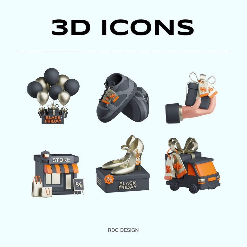 3D MODEL | 👟 Promo Pack (Shoes, Coins, Gift Box, Cart, Coupons, Heels) – Blender | C4D