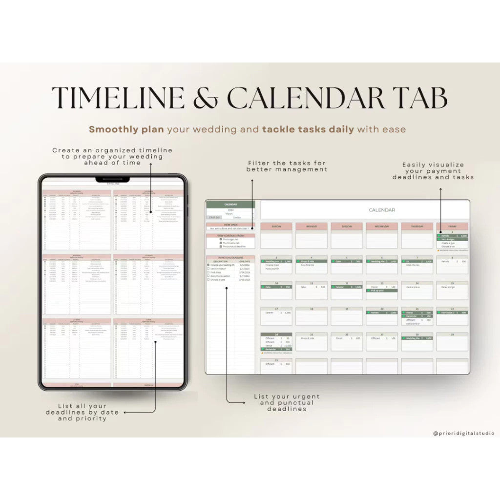 (59) Template Perencanaan Pernikahan | Wedding Planner Spreadsheet Wedding Budget Tracker Wedding Timeline Checklist Gue
