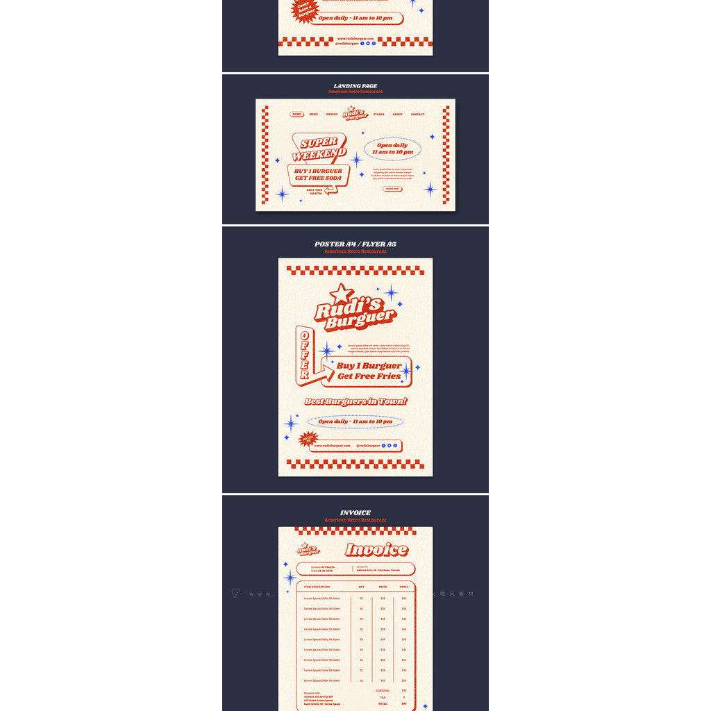 PSD | 🖼️ Retro Poster Template – Hand-Drawn Big Letter Illustration