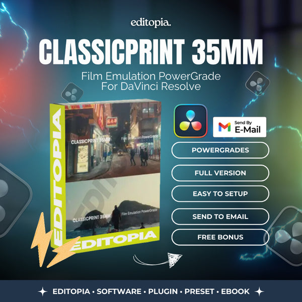 (Win/Mac) ClassicPrint 35mm Film Emulation Powergrades For DaVinci Resolve Studio Full Version[ MICHIGO STUDIO ]