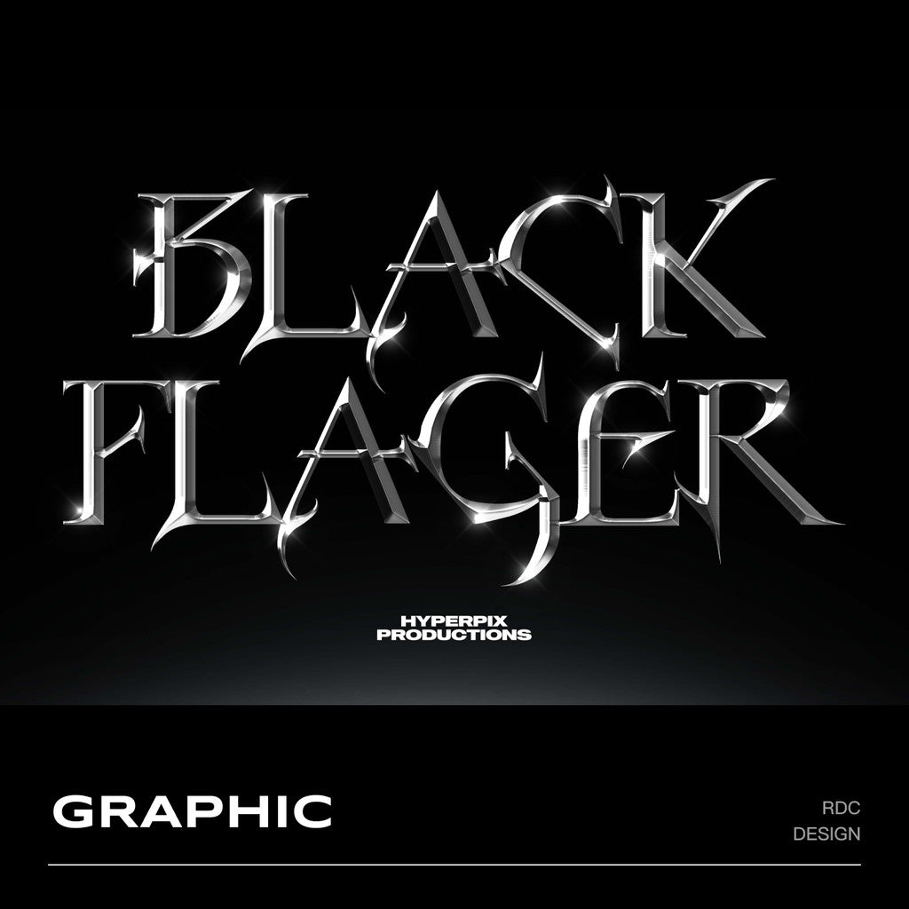 3D DESIGN | ⚡ Y2K Silver Sharp Font Logo Mockup Template – Photoshop