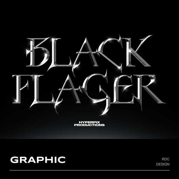 3D DESIGN | ⚡ Y2K Silver Sharp Font Logo Mockup Template – Photoshop