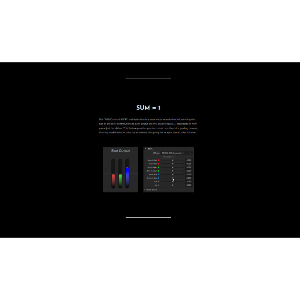 Mononodes - RGB Crosstalk DCTL DAVINCI RESOLVE MacOS Windows[ MICHIGO STUDIO ]