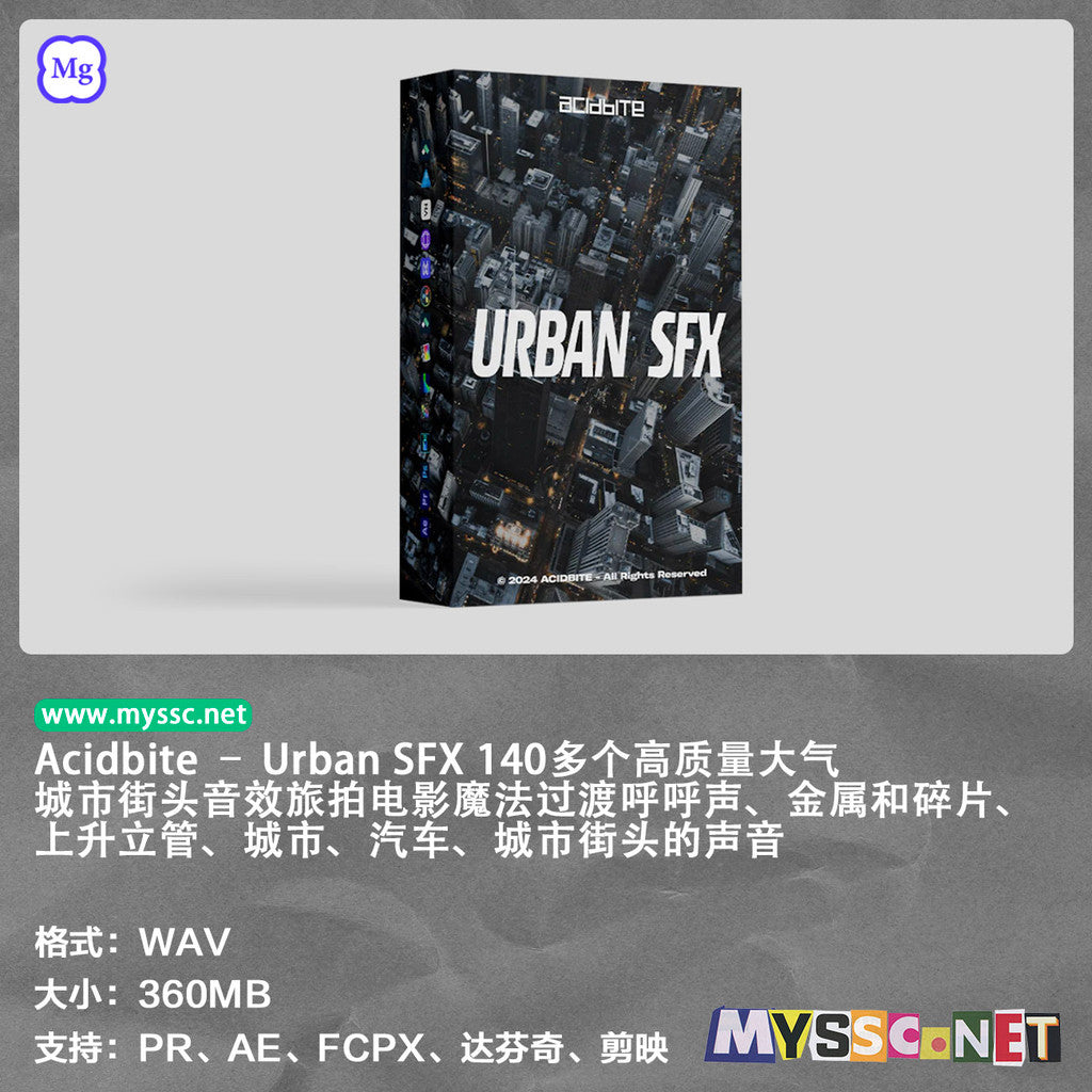 SFX | 🌆 Urban SFX 140 High-Quality Atmospheric, Magic & Street Transition Sounds [MICHIGO STUDIO]