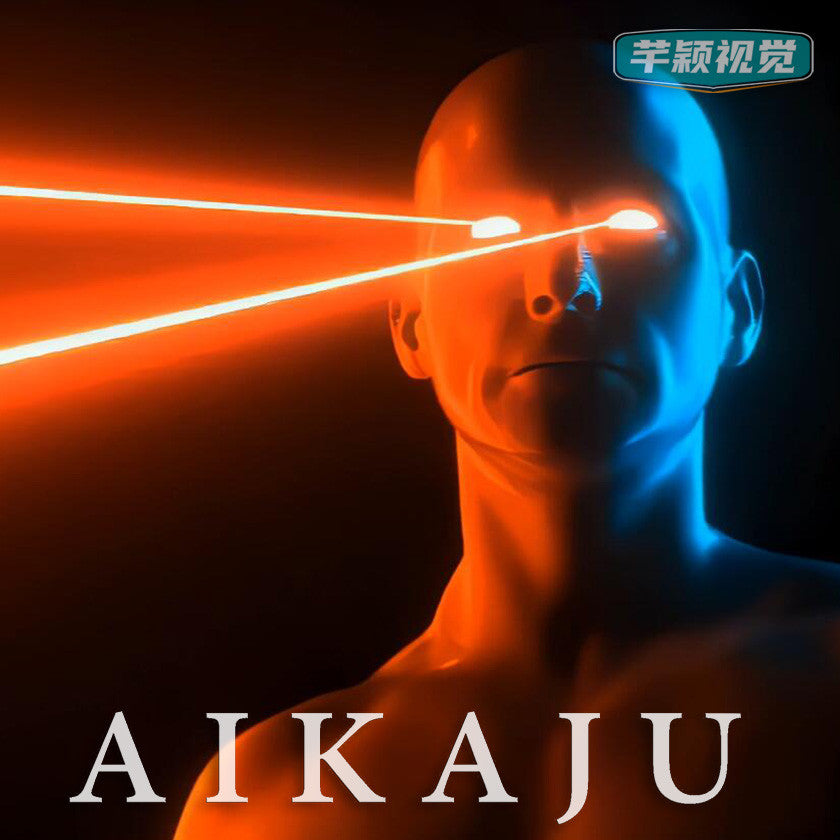 4K射线激光电眼睛男人物视频 酒吧夜店场炸场蹦迪舞曲LED屏VJ素材[ MICHIGO STUDIO ]