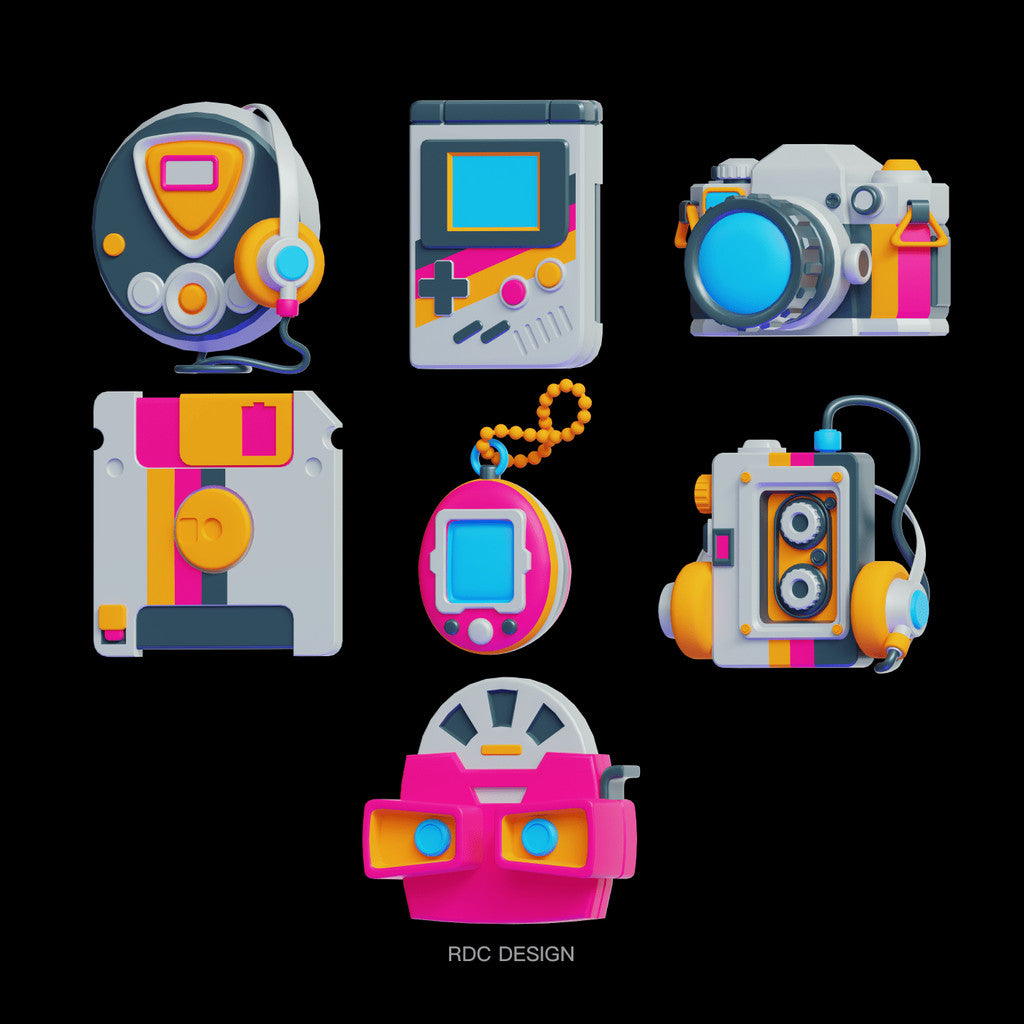 3D MODEL | 📻 25 Retro Radio, Console, Watch & Camera Models – C4D | Blender