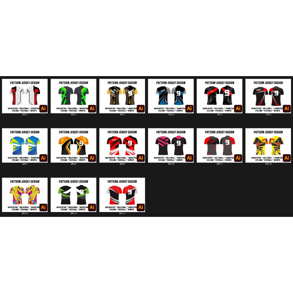 🏁 191 Vector Designs | Jersey Patterns & Templates – 290323 | [MICHIGO STUDIO]