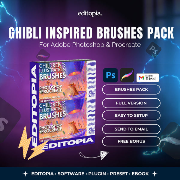 Photoshop Procreate Brush Children's Illustration Brushes Pack[ MICHIGO STUDIO ]