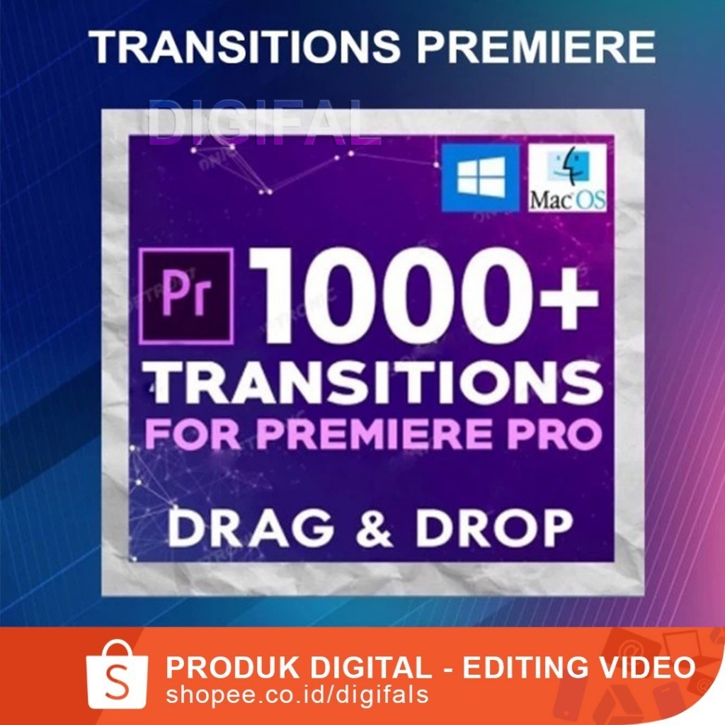 1000+ Transitions Pack for Premiere Pro for Win / MacOS[ MICHIGO STUDIO ]