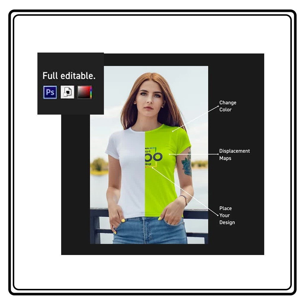 👕 300+ Premium Plain T-Shirt Mockup Designs (PSD) + Bonus | [MICHIGO STUDIO]