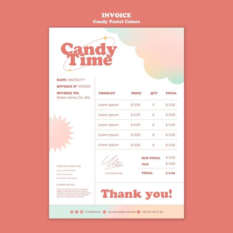 PSD | 🍭 Candy Poster Template – Cartoon School | Space | Galaxy