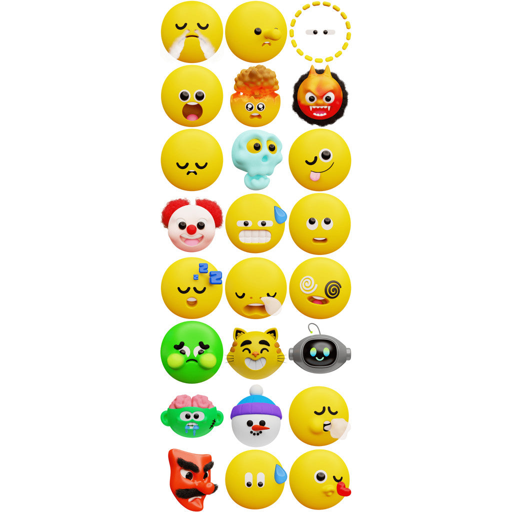3D MODEL | 😀 220 Cute Emoji & Gesture 3D Models – Blender