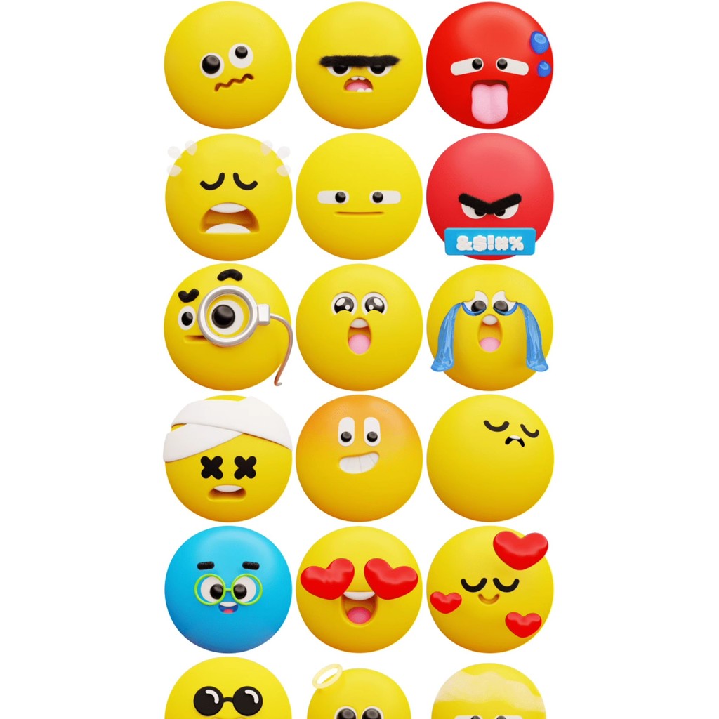 3D MODEL | 😀 220 Cute Emoji & Gesture 3D Models – Blender