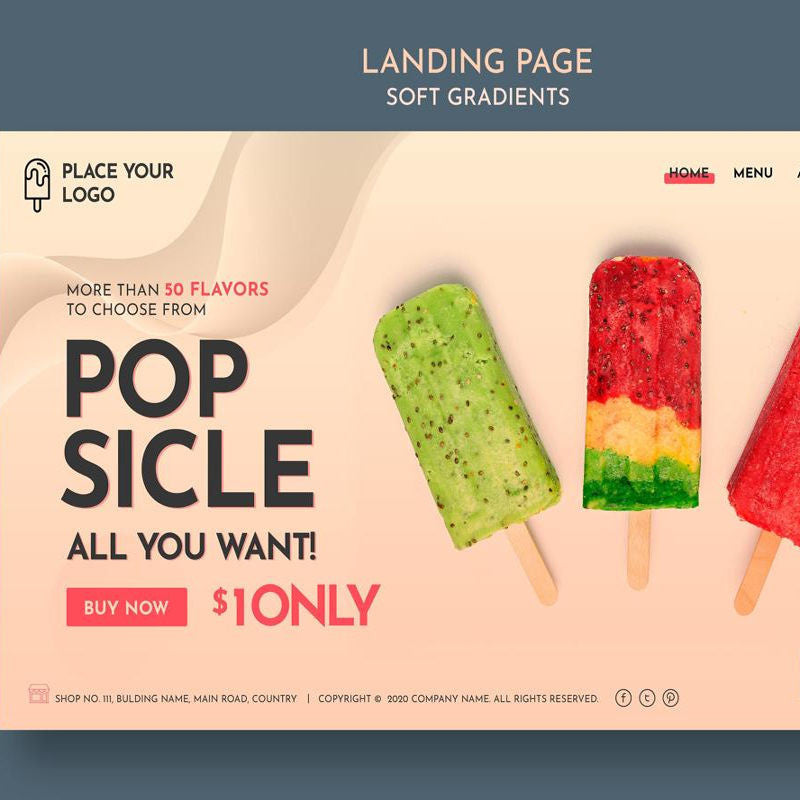 PSD | 🍦 Ice Cream Poster Template – Cone | Cake | Strawberry | Matcha