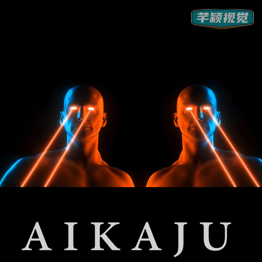 4K射线激光电眼睛男人物视频 酒吧夜店场炸场蹦迪舞曲LED屏VJ素材[ MICHIGO STUDIO ]