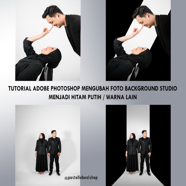 TUTORIAL PHOTOSHOP UBAH FOTO BACKGROUND STUDIO MENJADI HITAM PUTIH[ MICHIGO STUDIO ]