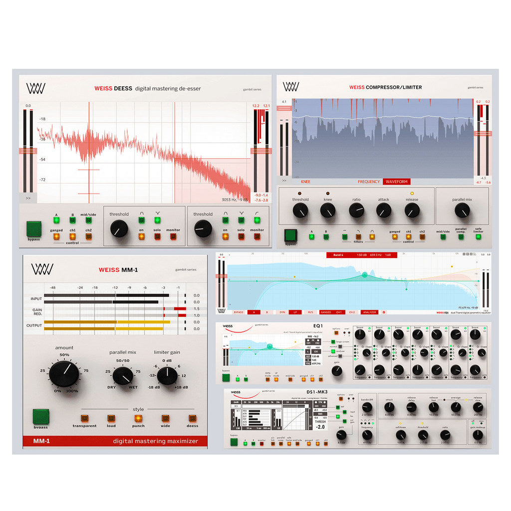 🎚️ Softube Weiss Plugin Bundle Mixing & Mastering EQ, Compressor, Limiter & Denoise (5 FX) [MICHIGO STUDIO]