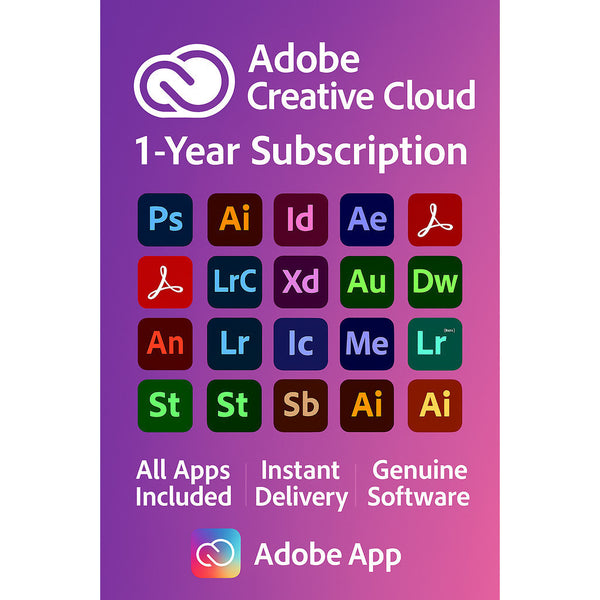 【GENUINE】 ADOBE Creative Cloud All Apps | 14day / 1 Month Subscription | 100 GB Cloud[ MICHIGO STUDIO ]