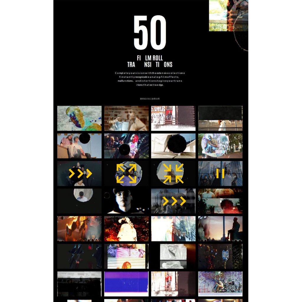 🎛️ [PowerGrade] 50 DaVinci film-style transitions – MotionVFX mTransition Film Roll (Chinese) [MICHIGO STUDIO] 🎬✨