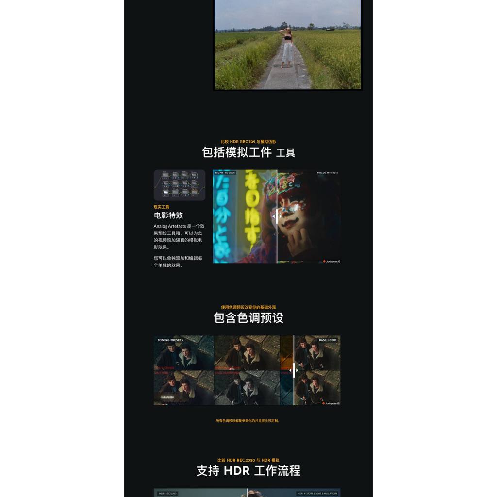 🎨 ACES Lite Look Library DaVinci Film Color Grading Preset Collection [MICHIGO STUDIO]
