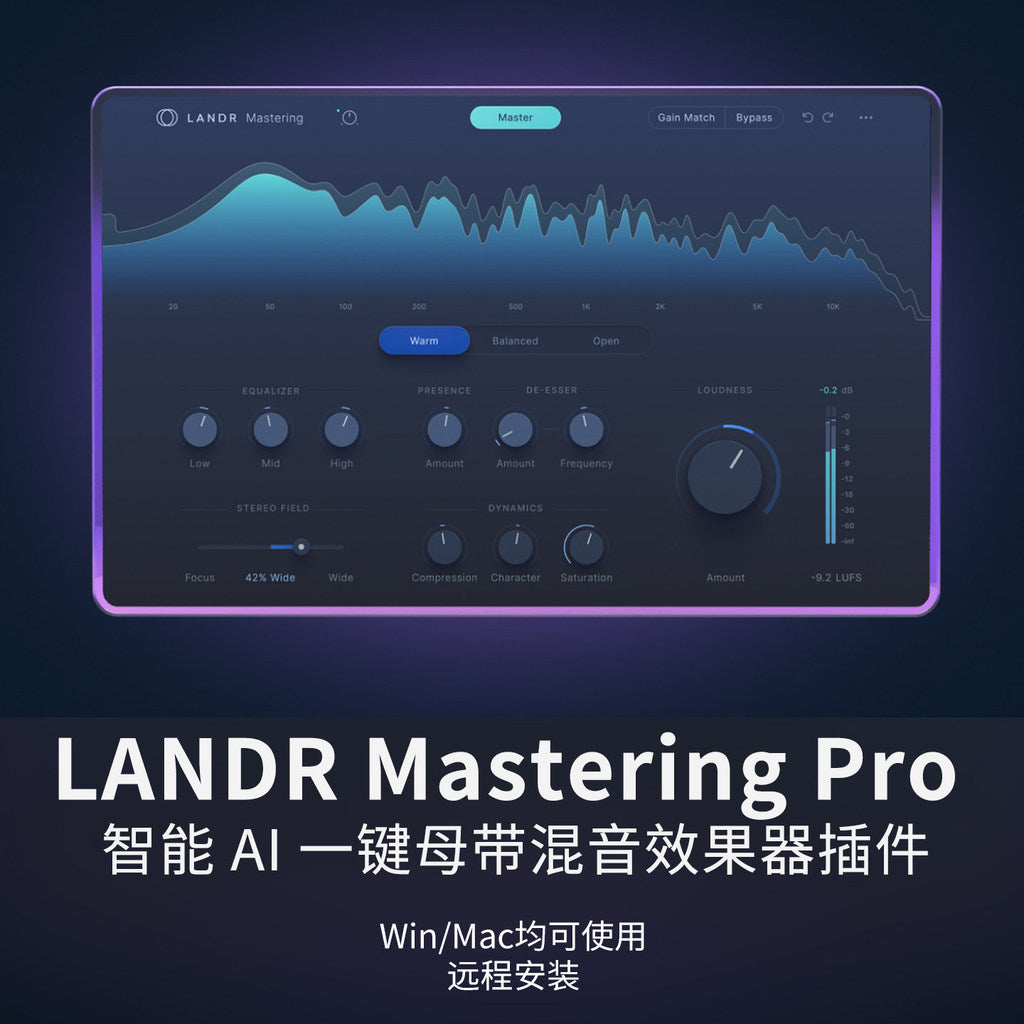 🤖 LANDR Mastering Pro Plugin AI One-Click Mixing & Mastering Audio Post Effects Win Mac [MICHIGO STUDIO]