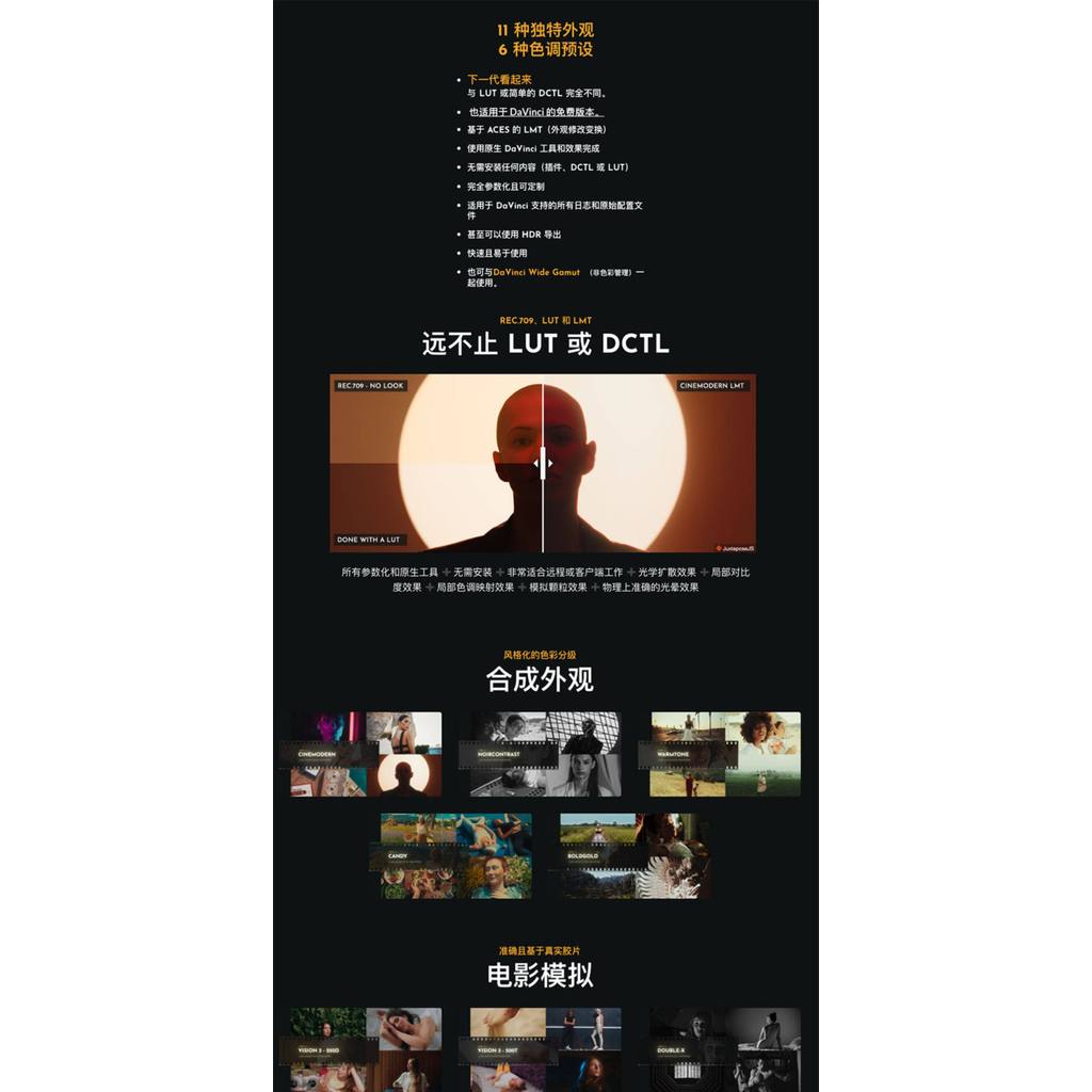 🎨 ACES Lite Look Library DaVinci Film Color Grading Preset Collection [MICHIGO STUDIO]