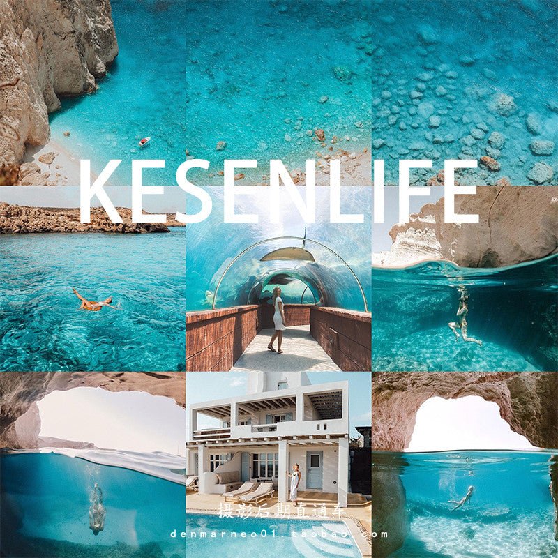 📸 Travel Blue Ocean Tone – Lightroom Preset (PR, FCPX, DaVinci LUT, Mobile, PS) - MICHIGO STUDIO