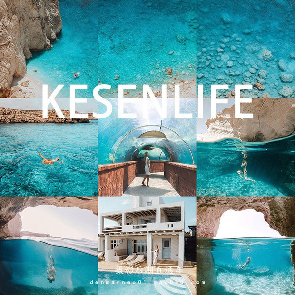 📸 Travel Blue Ocean Tone – Lightroom Preset (PR, FCPX, DaVinci LUT, Mobile, PS)
