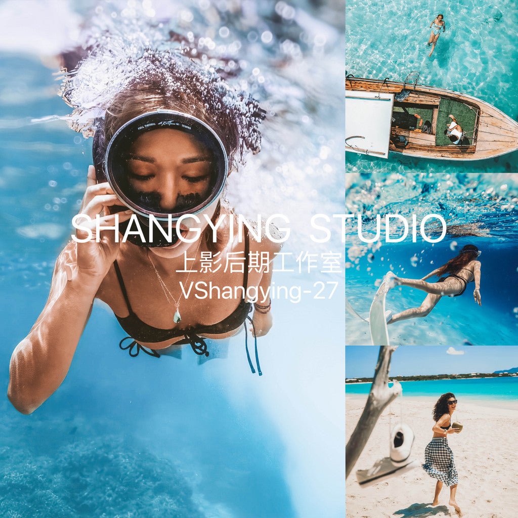 📸 Travel Cyan Blue Island Diving – Lightroom Preset (Mobile, PS, PR, Capcut, FCPX, DaVinci LUT) - MICHIGO STUDIO