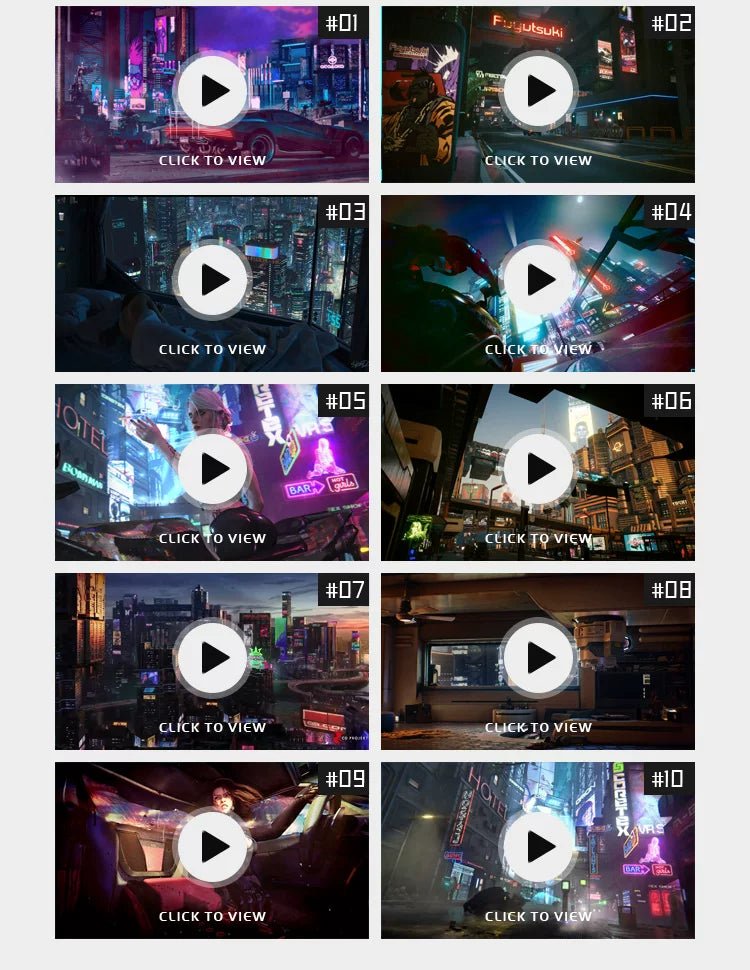 Visual Pack 🎬 | 3D Cyberpunk City Street 🌃 Cool Futuristic LED Background Video | Live Stream Screen Casting Display - MICHIGO STUDIO
