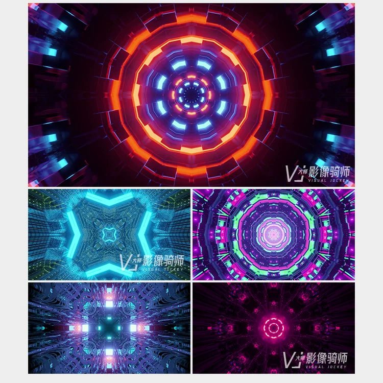 Visual Pack 🎬 | 3D Glass Tunnel Motion | Nightclub Bar Stage LED Screen Live VJ Loop Background 4K 🔥 - MICHIGO STUDIO