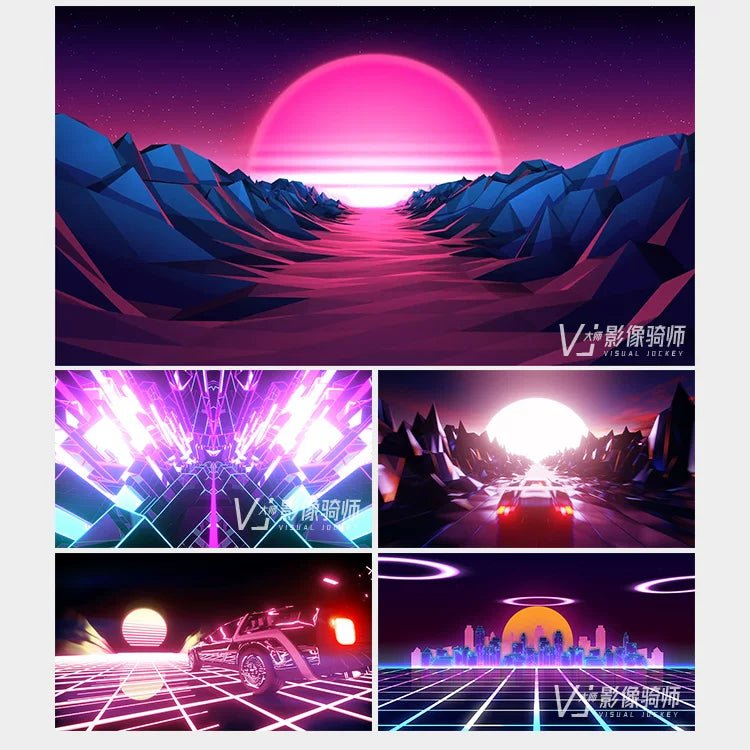Visual Pack 🎬 | 3D Sci - Fi Cyberpunk Fly - Through | City Nightclub Live LED Big Screen VJ Background Video 4K 🌆 - MICHIGO STUDIO