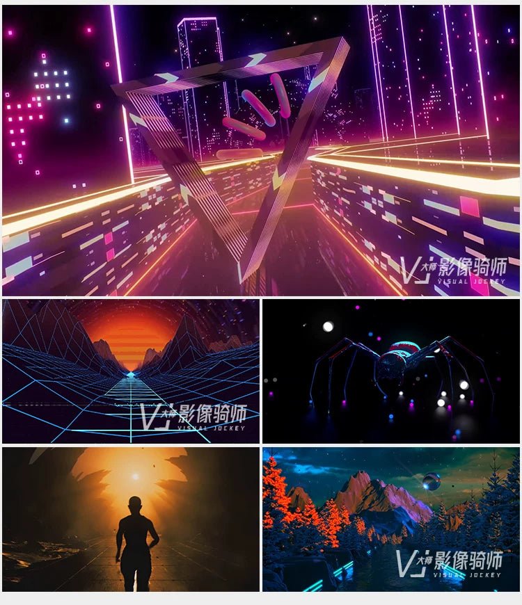 Visual Pack 🎬 | 3D Starry Sky Cool Stage Runway Fly - Through | Bar Live LED Big Screen VJ Background Video 4K ✨ - MICHIGO STUDIO