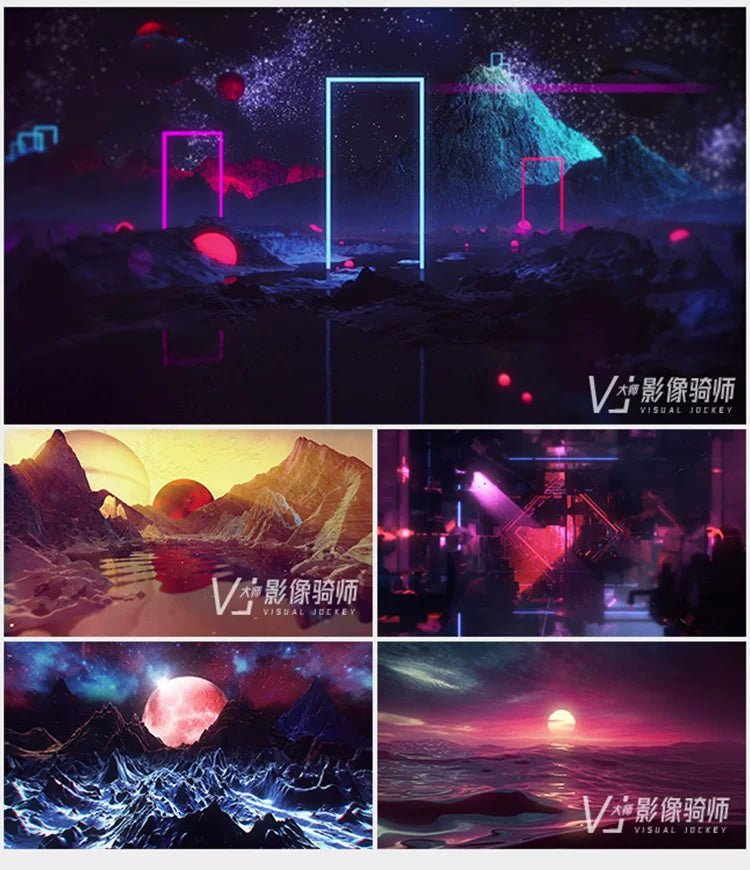 Visual Pack 🎬 | 3D Starry Sky Cool Stage Runway Fly - Through | Bar Live LED Big Screen VJ Background Video 4K ✨ - MICHIGO STUDIO