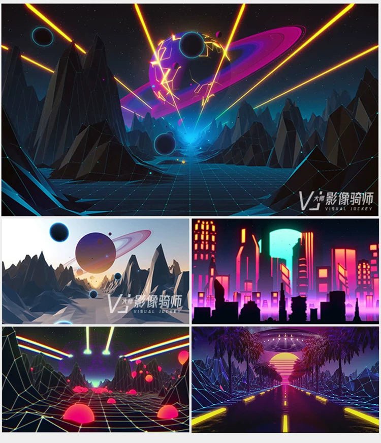 Visual Pack 🎬 | 3D Starry Sky Cool Stage Runway Fly - Through | Bar Live LED Big Screen VJ Background Video 4K ✨ - MICHIGO STUDIO
