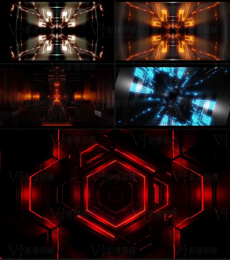 Visual Pack 🎬 | 3D Tunnel Fly - Through Motion | Bar Nightclub Stage Live LED Big Screen VJ Background Video 4K 🚀✨ - MICHIGO STUDIO