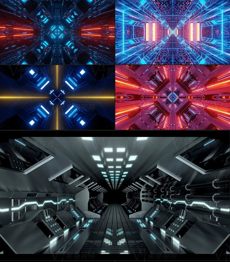 Visual Pack 🎬 | 3D Tunnel Fly - Through Motion | Bar Nightclub Stage Live LED Big Screen VJ Background Video 4K 🚀✨ - MICHIGO STUDIO