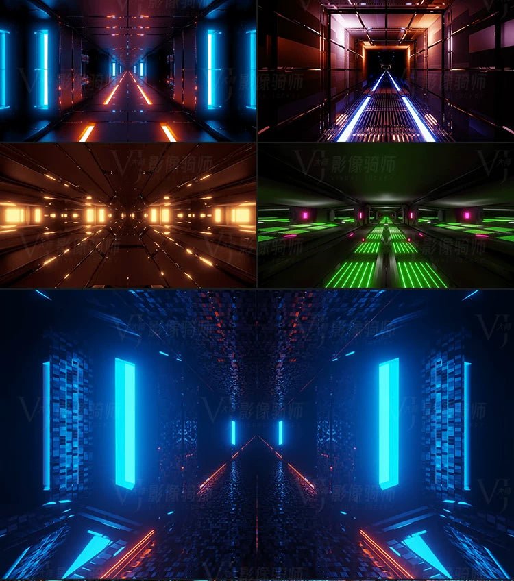 Visual Pack 🎬 | 3D Tunnel Fly - Through Motion | Bar Nightclub Stage Live LED Big Screen VJ Background Video 4K 🚀✨ - MICHIGO STUDIO
