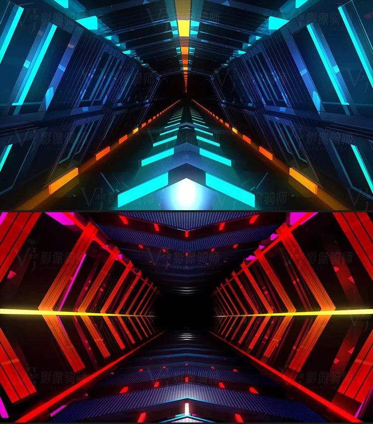 Visual Pack 🎬 | 3D Tunnel Fly - Through Motion | Bar Nightclub Stage Live LED Big Screen VJ Background Video 4K 🚀✨ - MICHIGO STUDIO