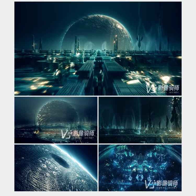 Visual Pack 🎬 | Alien Tech Cyberpunk Futuristic Planet 🌌 | LED VJ Video Background for Bar Large Screen Casting - MICHIGO STUDIO