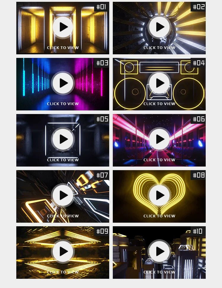 Visual Pack 🎬 | Cool 3D Light Lines Neon | Indoor Nightclub Live LED Screen Stage VJ Background Video 4K 🌈 - MICHIGO STUDIO