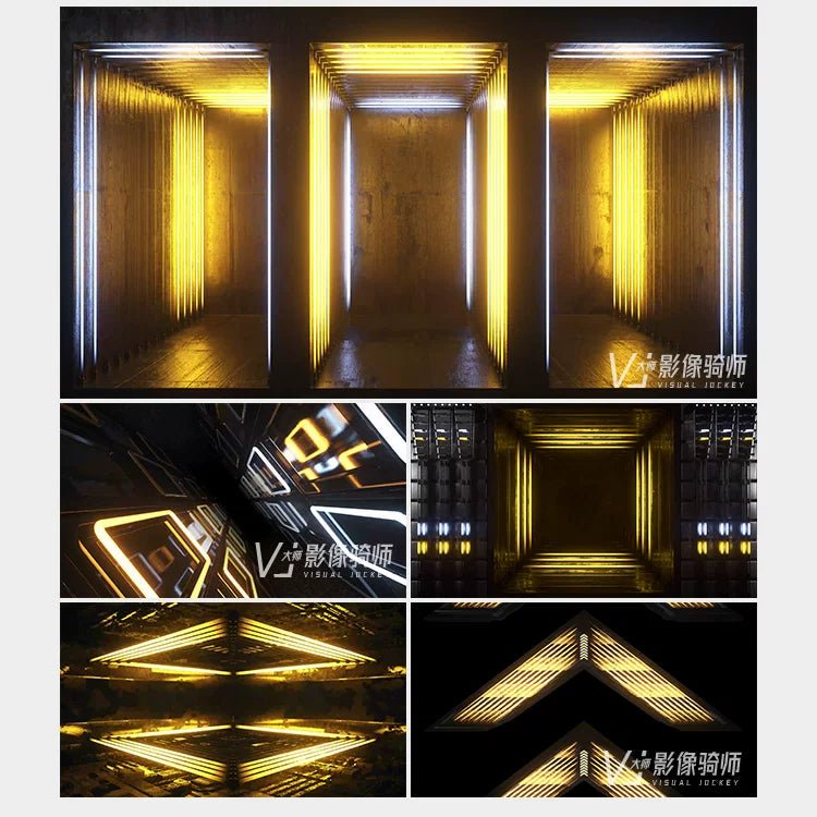 Visual Pack 🎬 | Cool 3D Light Lines Neon | Indoor Nightclub Live LED Screen Stage VJ Background Video 4K 🌈 - MICHIGO STUDIO