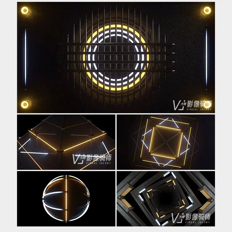 Visual Pack 🎬 | Cool 3D Light Lines Neon | Indoor Nightclub Live LED Screen Stage VJ Background Video 4K 🌈 - MICHIGO STUDIO