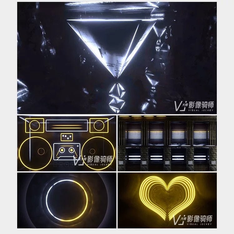 Visual Pack 🎬 | Cool 3D Light Lines Neon | Indoor Nightclub Live LED Screen Stage VJ Background Video 4K 🌈 - MICHIGO STUDIO