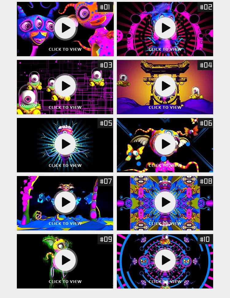 Visual Pack 🎬 | Cool Cartoon Vaporwave 3D Alien 👽 Hip Hop Dance | LED VJ Video Background for Bar Nightclub Stage - MICHIGO STUDIO