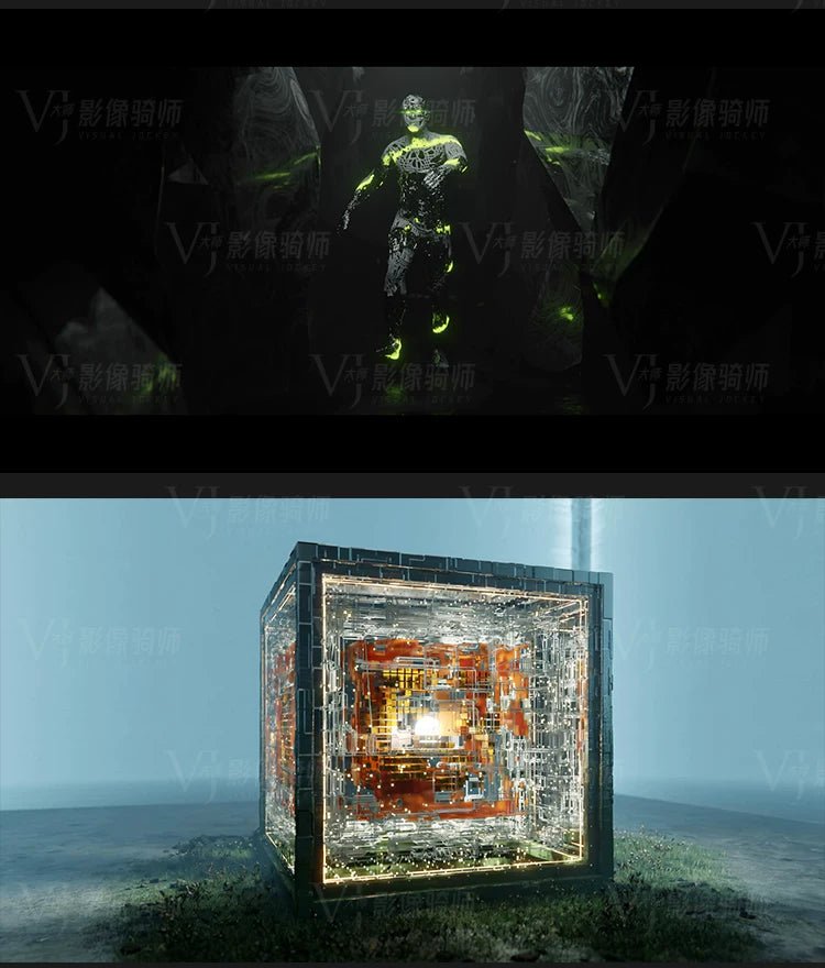 Visual Pack 🎬 | Cool Dynamic Metal Mechanical Dance | Hip Hop Nightclub LED Big Screen VJ Video Background 4K - MICHIGO STUDIO
