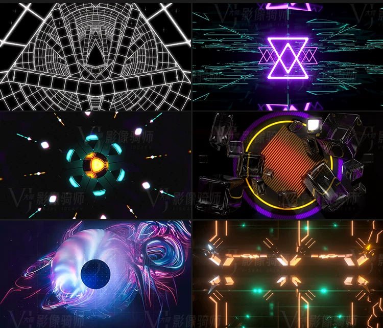 Visual Pack 🎬 | Cool Mechanical Fly - Through Dance | Ethnic Jazz Stage Bar Live LED Big Screen VJ Background Video 🔥✨ - MICHIGO STUDIO