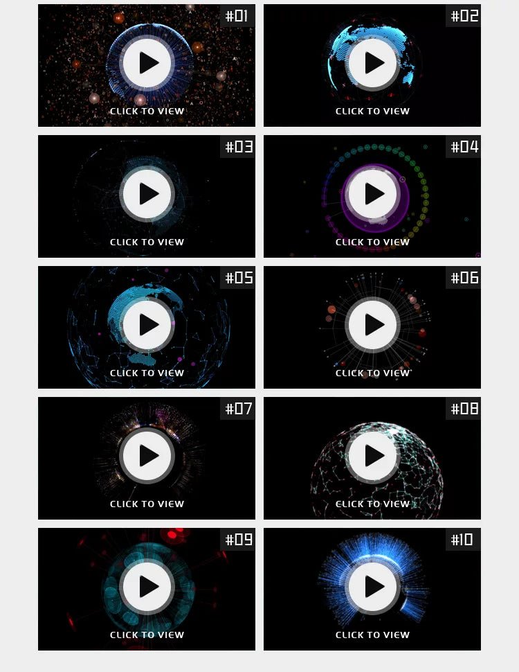 Visual Pack 🎬 | High - Tech Geometric Dots Lines Sphere Earth 🌐 Particle 4K LED Video Background for Live & VJ Screen - MICHIGO STUDIO