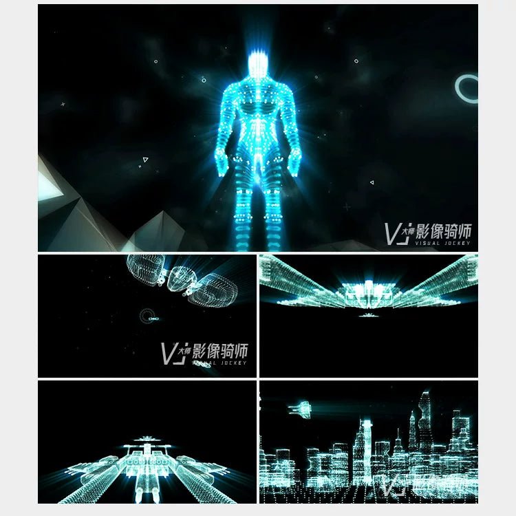 Visual Pack 🎬 | Neon Tech Light Planet 🌐 Loop | LED VJ Video Background for Bar Nightclub Stage Performance - MICHIGO STUDIO