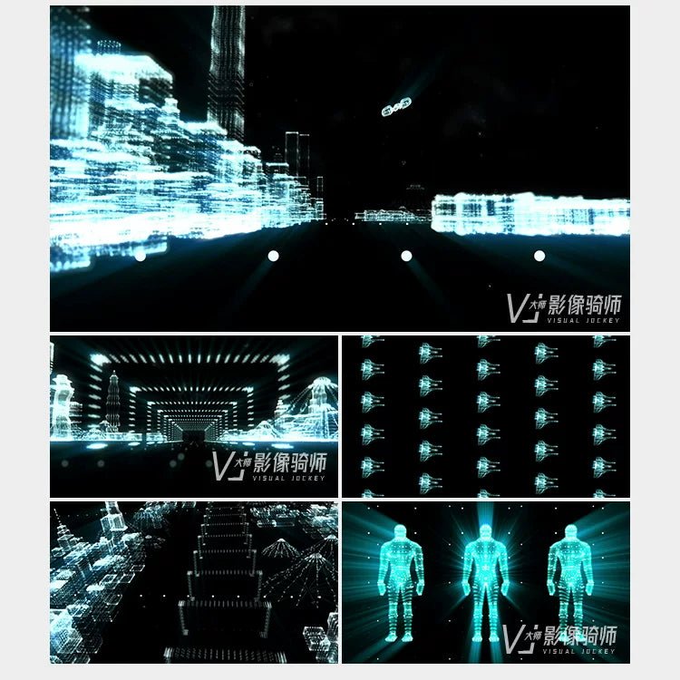 Visual Pack 🎬 | Neon Tech Light Planet 🌐 Loop | LED VJ Video Background for Bar Nightclub Stage Performance - MICHIGO STUDIO